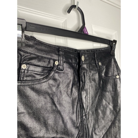 American‎ Threads Women's Glossy Goth Grunge  Skirt Black Size Small - Picture 3 of 7